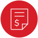 Icon of an invoice.