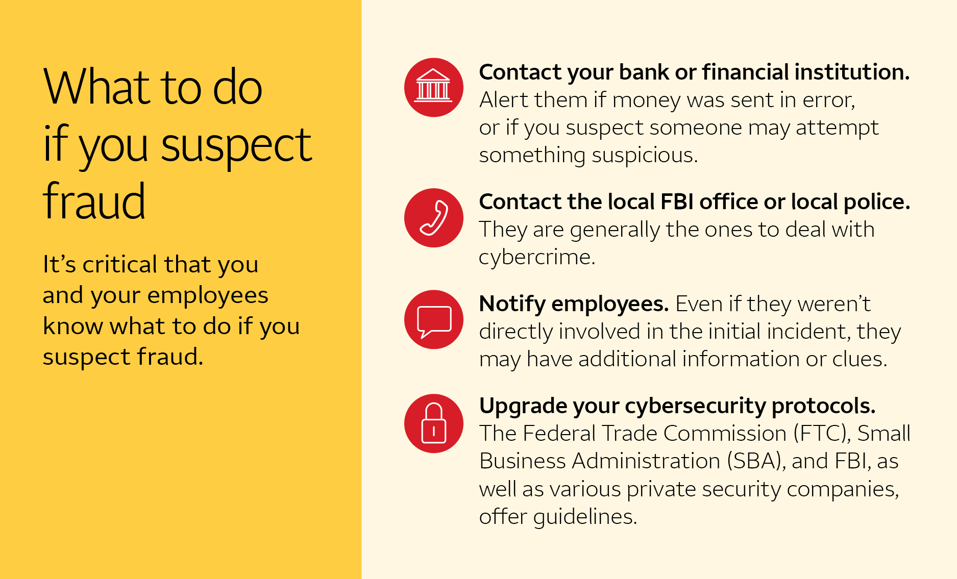 What to do if you suspect fraud