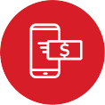 mobile phone money movement icon